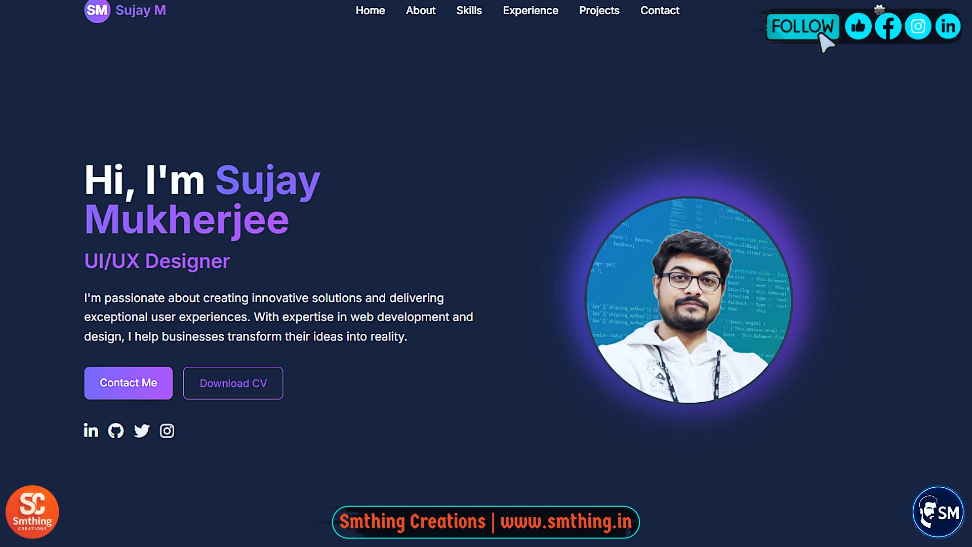 Freelance Developer Portfolio Template