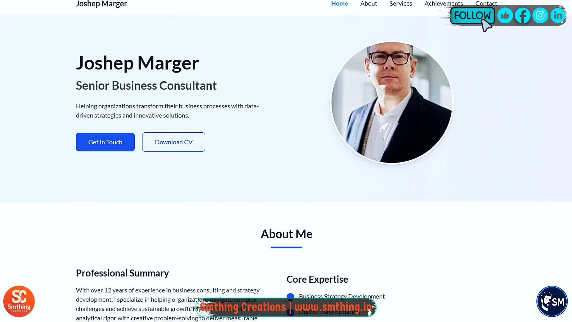 Professional Business Consultant Portfolio