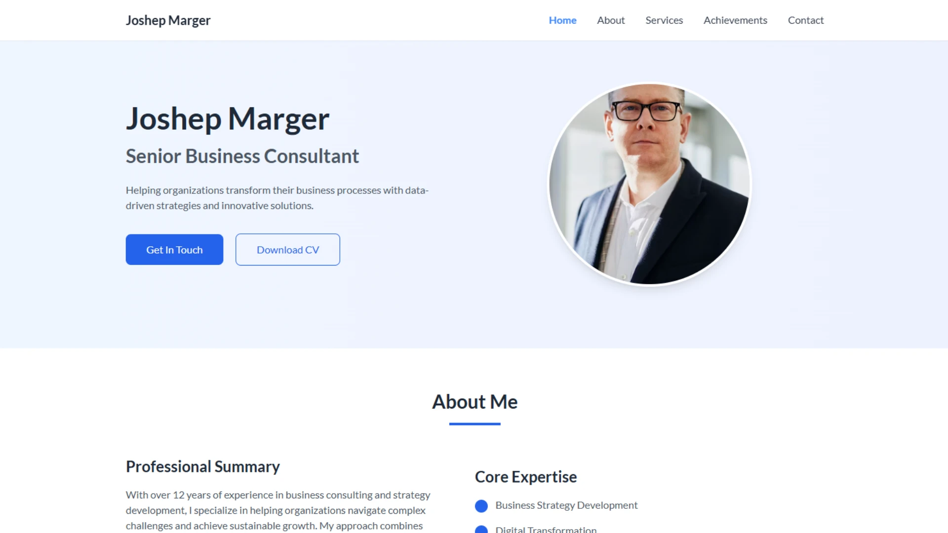 Portfolio – Corporate Professional